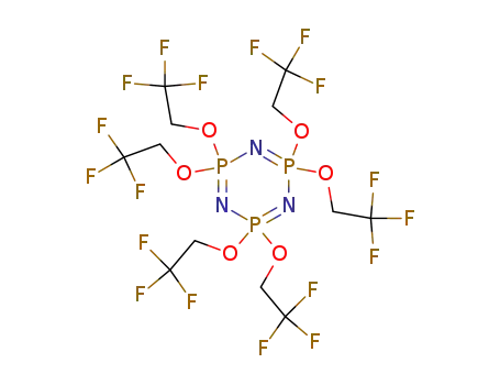 Molecular Structure of 1065-05-0 (2,2,4,4,6,6-hexakis(2,2,2-trifluoroethoxy)-1,3,5,2lambda~5~,4lambda~5~,6lambda~5~-triazatriphosphinine)