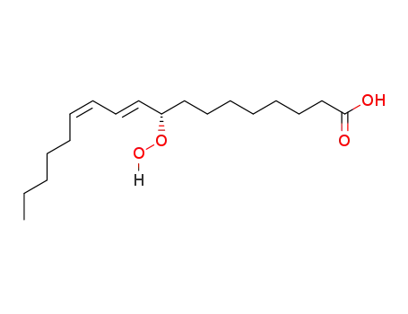 Molecular Structure of 7324-20-1 (10,12-Octadecadienoic acid, 9-hydroperoxy-)