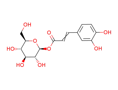 Molecular Structure of 14364-08-0 (b-D-Glucopyranose, 1-[3-(3,4-dihydroxyphenyl)-2-propenoate])