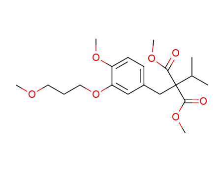 Molecular Structure of 1381757-31-8 (dimethyl-2(4-methoxy-3-(3-methoxypropyloxy)-benzyl)-2-isopropyl malonate)