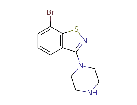 Molecular Structure of 155167-98-9 (7-bromo-3-piperazinyl-1,2-benzisothiazole)
