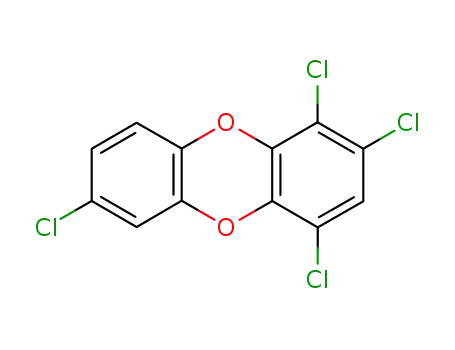 Molecular Structure of 71669-28-8 (1,2,4,7-Tetrachlorodibenzo[1,4]dioxin)