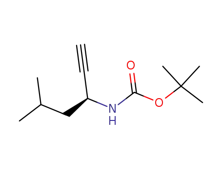 Molecular Structure of 143327-83-7 (Carbamic acid, (1-ethynyl-3-methylbutyl)-, 1,1-dimethylethyl ester, (S)- (9CI))