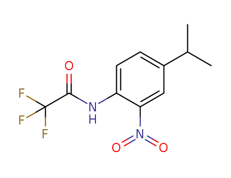 Molecular Structure of 1338684-26-6 (2,2,2-trifluoro-N-(4-isopropyl-2-nitrophenyl)acetamide)