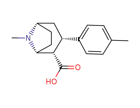 Molecular Structure of 141807-59-2 (8-Azabicyclo[3.2.1]octane-2-carboxylic acid,
8-methyl-3-(4-methylphenyl)-, (1R,2S,3S,5S)-)