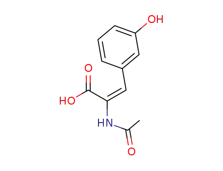 Molecular Structure of 143815-47-8 (2-acetamido-3-(3-hydroxyphenyl)acrylic acid)