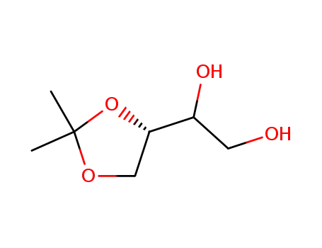 Molecular Structure of 229639-17-2 (1-((S)-2,2-Dimethyl-[1,3]dioxolan-4-yl)-ethane-1,2-diol)