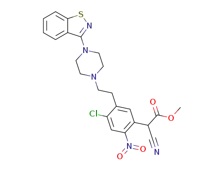 methyl (5-{2-[4-(1,2-benzisothiazol-3-yl)-1-piperazinyl]ethyl}-4-chloro-2-nitrophenyl)-cyanoacetate
