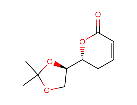 (6R)-6-<(4'R)-2',2'-dimethyl-1',3'-dioxolan-4'-yl>-5,6-dihydro-2H-pyran-2-one