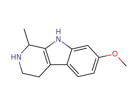 Molecular Structure of 486-93-1 (1H-Pyrido[3,4-b]indole,2,3,4,9-tetrahydro-7-methoxy-1-methyl- (9CI))