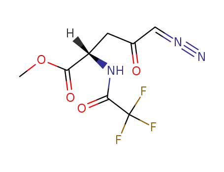 Molecular Structure of 88668-76-2 (methyl (2S)-5-diazo-4-oxo-2-(2,2,2-trifluoroacetamido)-pentanoate)