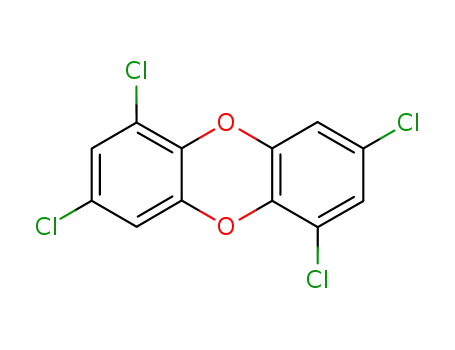 Molecular Structure of 33423-92-6 (1,3,6,8-Tetrachlorodibenzo-p-dioxin)