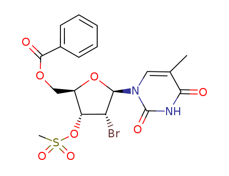 Uridine,2'-bromo-2'-deoxy-5-methyl-, 5'-benzoate 3'-methanesulfonate (9CI)