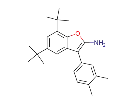 Molecular Structure of 387365-66-4 (2-Benzofuranamine, 5,7-bis(1,1-dimethylethyl)-3-(3,4-dimethylphenyl)-)
