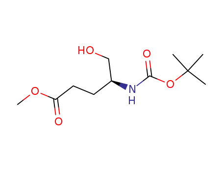 Molecular Structure of 126587-35-7 ((S)-METHYL 4-(TERT-BUTOXYCARBONYLAMINO)-5-HYDROXYPENTANOATE)