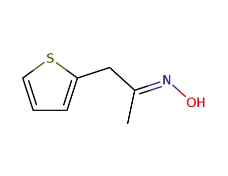 Molecular Structure of 131981-78-7 ((E)-1-(thiophen-2-yl)propan-2-one oxime)