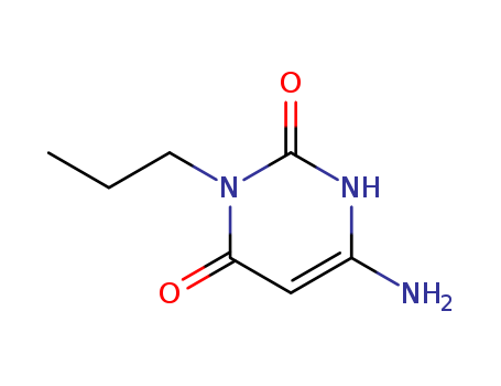 Molecular Structure of 110472-90-7 (2,4(1H,3H)-Pyrimidinedione, 6-amino-3-propyl-)