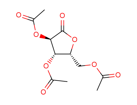 Molecular Structure of 79580-60-2 ((3R,4S,5R)-3,4-diacetoxy-5-acetoxymethyl-2-tetrahydrofuranone)