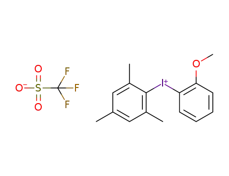 Molecular Structure of 1232133-61-7 ((2,4,6-trimethylphenyl)(2’-methoxyphenyl)iodonium triflate)