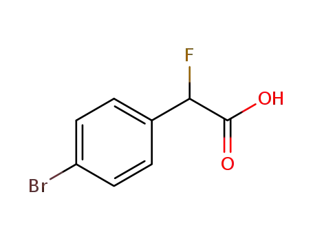 Molecular Structure of 109050-30-8 (2-(4-Bromophenyl)-2-fluoroacetic acid)