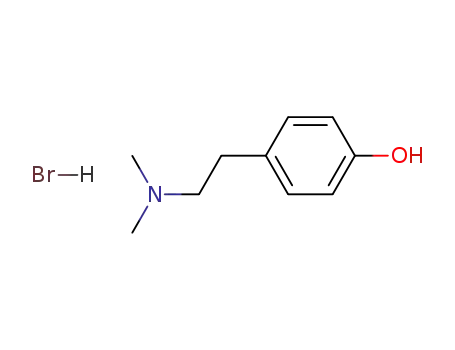 Molecular Structure of 6027-24-3 (Phenol, 4-[2-(dimethylamino)ethyl]-, hydrobromide)