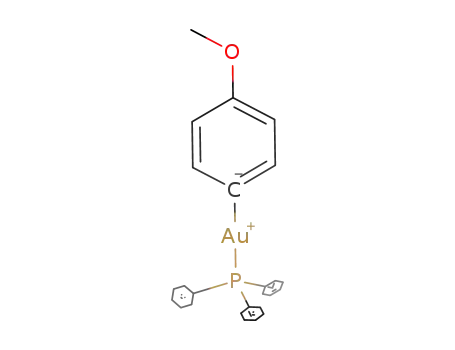 Molecular Structure of 127591-24-6 (p-methoxyphenyl(triphenylphosphine)gold(I))