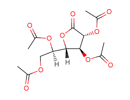 Molecular Structure of 136345-68-1 (D-Gulono-1,4-lactone 2,3,5,6-Tetraacetate)