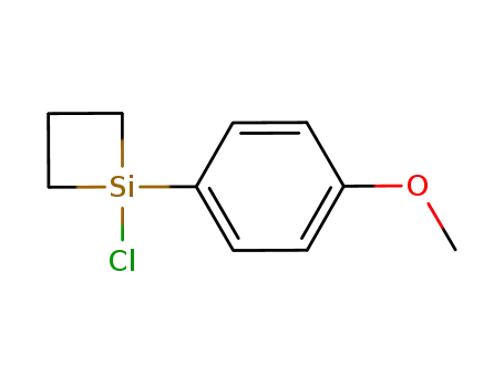Molecular Structure of 251453-07-3 (1-(4-METHOXYPHENYL)-1-CHLOROSILACYCLOBUTANE)