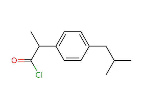 Molecular Structure of 71381-91-4 ((+/-)-2-(4-isobutylphenyl)propanoyl chloride)