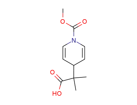 Molecular Structure of 455258-20-5 (2-(1-(methoxycarbonyl)-1,4-dihydropyridin-4-yl)-2-methylpropanoic acid)