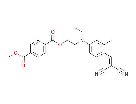 Molecular Structure of 41284-31-5 (2-[[4-(2,2-dicyanovinyl)-3-methylphenyl]ethylamino]ethyl methyl terephthalate)
