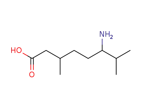 Molecular Structure of 99863-63-5 (6-amino-3,7-dimethyl-octanoic acid)