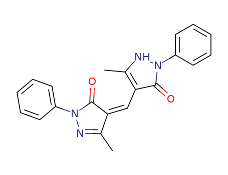 3H-Pyrazol-3-one,4-[(1,5-dihydro-3-methyl-5-oxo-1-phenyl-4H-pyrazol-4-ylidene)methyl]-1,2-dihydro-5-methyl-2-phenyl-