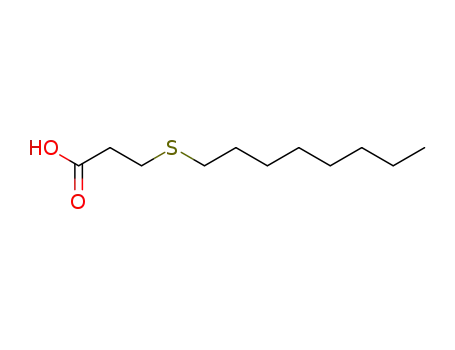 Molecular Structure of 6964-23-4 (3-(octylthio)propionic acid)