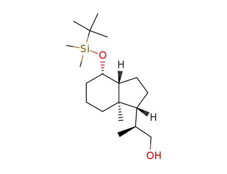 Molecular Structure of 100928-03-8 (1H-Indene-1-ethanol, 4-[[(1,1-dimethylethyl)dimethylsilyl]oxy]octahydro-β,7a-dimethyl-, (βS,1R,3aR,4S,7aR)-)