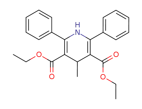 Molecular Structure of 20970-65-4 (1,4-Dihydro-4-methyl-2,6-diphenyl-3,5-pyridinedicarboxylic acid diethyl ester)