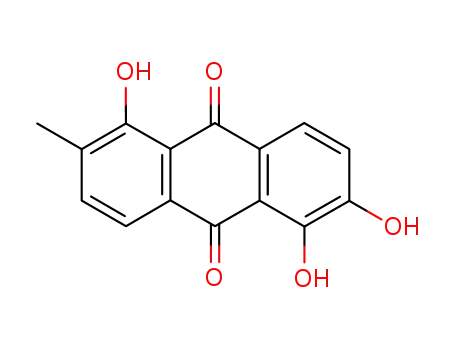 Molecular Structure of 478-29-5 (1,5,6-trihydroxy-2-methyl-anthracene-9,10-dione)