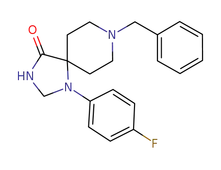 Molecular Structure of 85098-78-8 (8-benzyl-1-(4-fluorophenyl)-1,3,8-triazaspiro[4,5]decan-4-one)