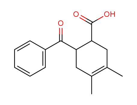 Molecular Structure of 93015-58-8 (6-BENZOYL-3,4-DIMETHYL-3-CYCLOHEXENE-1-CARBOXYLIC ACID)