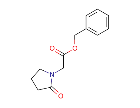 Molecular Structure of 143023-95-4 (1-Pyrrolidineacetic acid, 2-oxo-, phenylmethyl ester)
