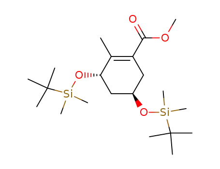 methyl (3S,5R)-3,5-bis-t-bytyldimethylsilyloxy-2-methylcyclohex-1-enecarboxylate