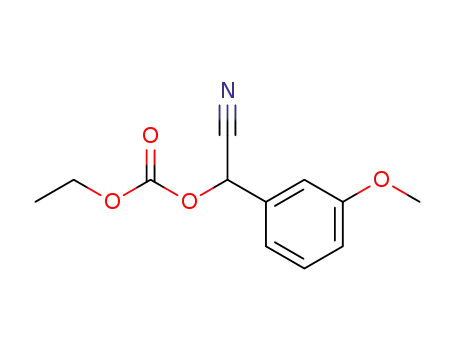 Molecular Structure of 81625-24-3 (Carbonic acid, cyano(3-methoxyphenyl)methyl ethyl ester)