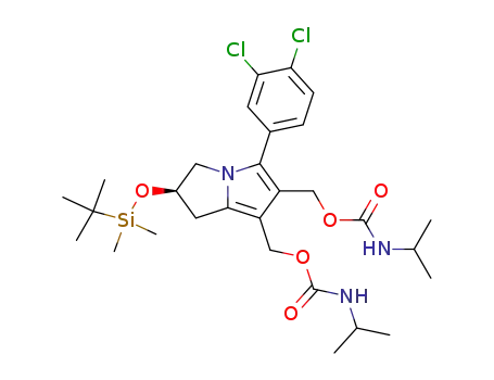 2-O-(tert-butyldimethylsilyl)-5-(3,4-dichlorophenyl)-6,7-bis(hydroxymethyl)-2,3-dihydro-1H-pyrrolizine bis(2-propylcarbamate)