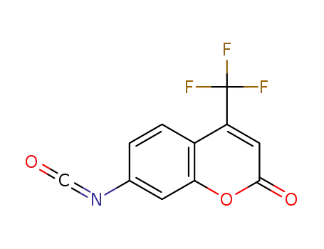Molecular Structure of 1574594-90-3 (7-isocyanato-4-(trifluoromethyl)-2H-chromen-2-one)