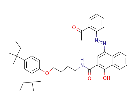 4-[(2-アセチルフェニル)アゾ]-N-[4-[2,4-ビス(1,1-ジメチルプロピル)フェノキシ]ブチル]-1-ヒドロキシ-2-ナフタレンカルボアミド