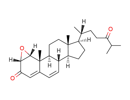 Molecular Structure of 57701-42-5 (1α, 2α-epoxy-24-keto-cholesta-4,6-dien-3-one)
