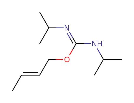 Molecular Structure of 113984-37-5 (2-((E)-But-2-enyl)-1,3-diisopropyl-isourea)