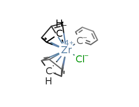 Molecular Structure of 75061-73-3 (dicyclopentadienylphenylzirconium(IV) chloride)