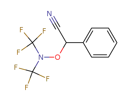 Molecular Structure of 77228-18-3 (α-(bistrifluoromethylamino-oxy)benzyl cyanide)