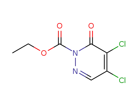 Molecular Structure of 17284-90-1 (ethyl 4,5-dichloro-6-oxopyridazine-1(6H)-carboxylate)